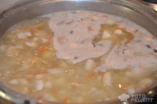 Суп с белыми грибами фото
