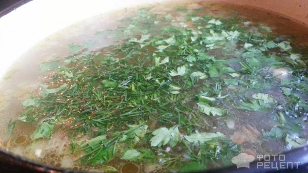 Суп Весенний с зеленым горошком фото