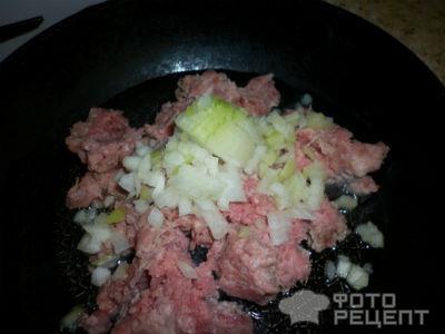 Гнезда из макарон с фаршем фото