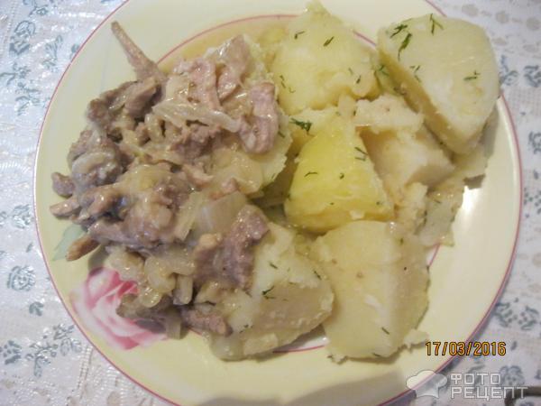 Бефстроганов из свинины с картофелем фото