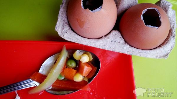 Заливное Яйца Фаберже с ветчиной и овощами