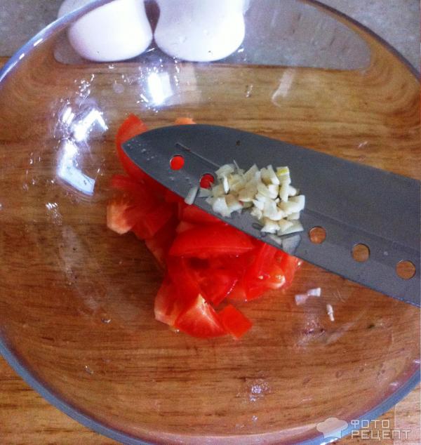 томат, яйца, чеснок, вкусный омлет, инструкция