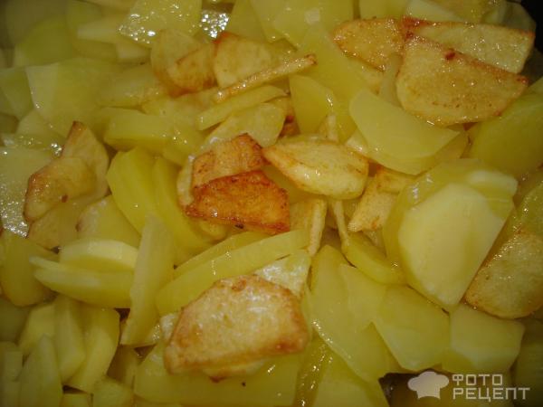 Жареная картошка с солеными огурцами