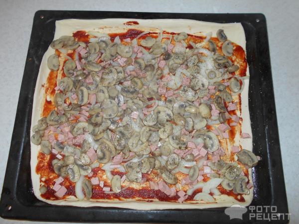 Пицца с грибами фото