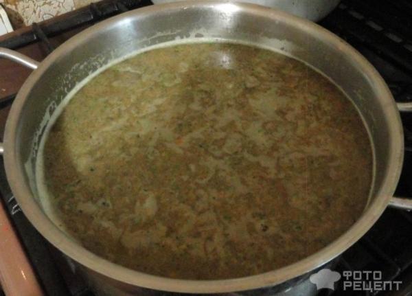 Суп пюре из сушеных грибов и куриной грудки фото