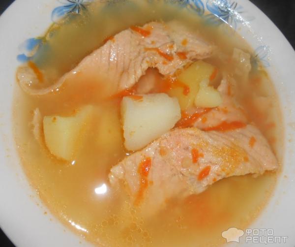 Суп с хребтами красной рыбы фото