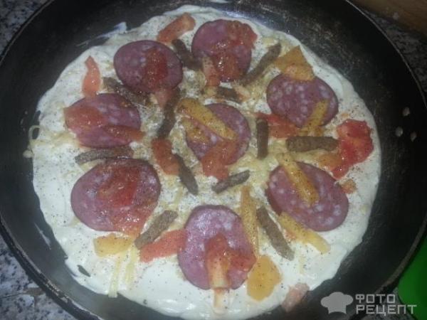 Пицца ассорти домашняя на бездрожжевом тесте фото