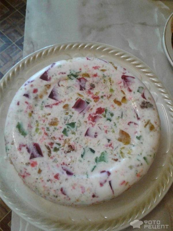 Торт бисквитно-желейный фото