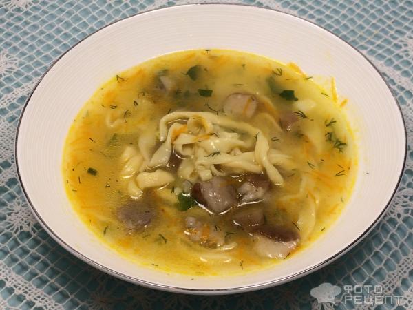 Грибной суп с домашней лашой фото