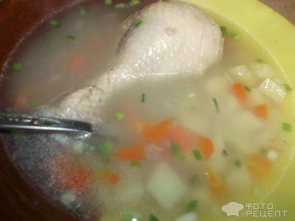 Куриный суп без зажарки фото