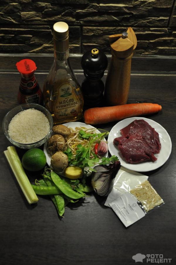 Стир-фрай с говядиной и овощами
