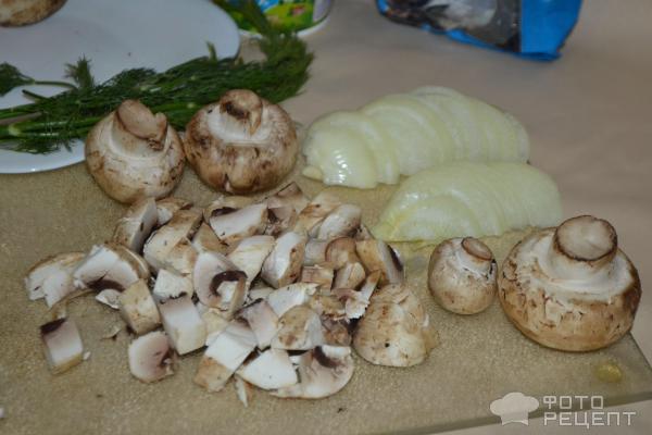Мясо с грибами в сметанном соусе фото