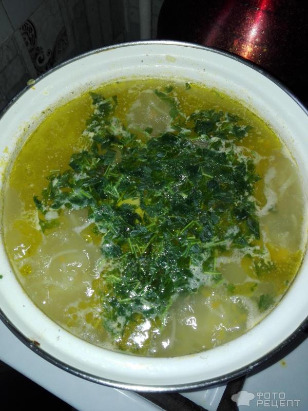 Легкий суп из вермишели и потрошков фото