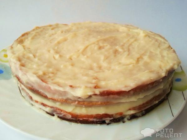 Бисквитный торт с заварным кремом фото
