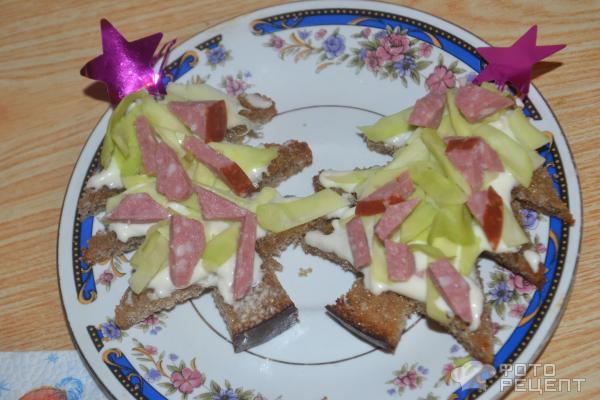 Новогодние бутерброды Елочка фото