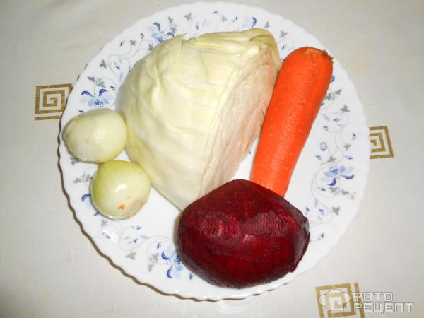 Борщ вегетарианский (овощной) фото