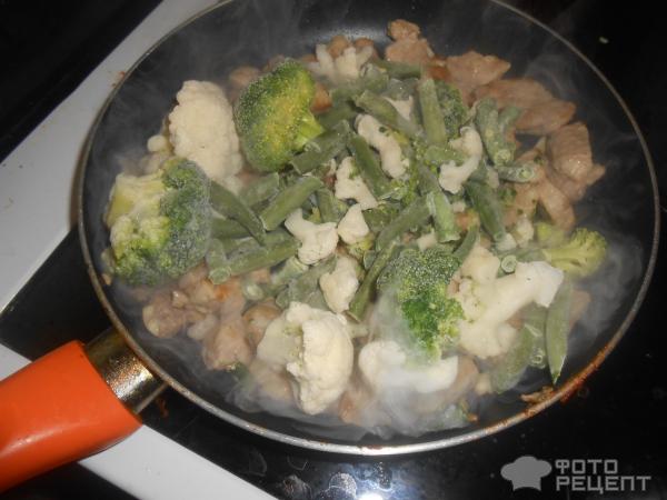 Рецепт: Рисовая лапша с мясом - С овощами и свининой