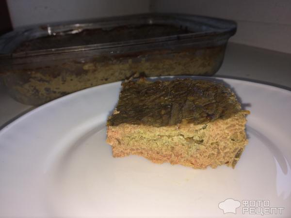 Запеканка-суфле из печени и кабачков фото