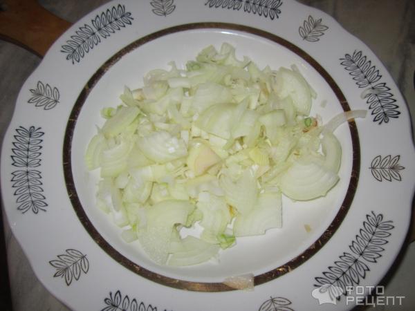 Картофель с курицей в чесночном соусе (запеченный в духовке) фото