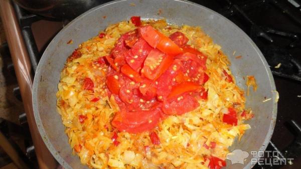 Капуста тушеная с овощами фото