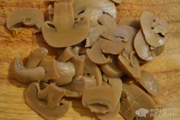 Говяжья печень с тыквой и грибами фото