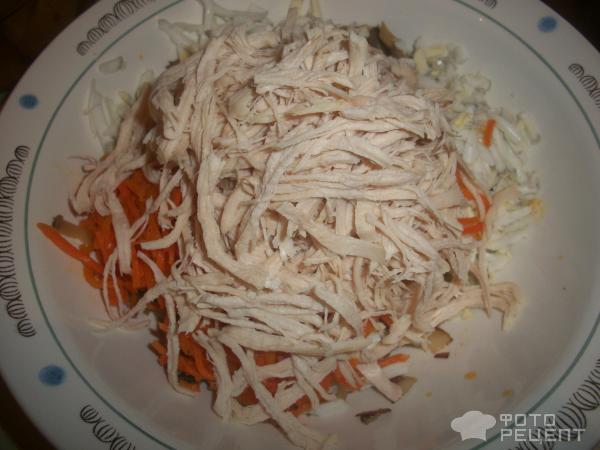 Салат из курицы с корейской морковью фото