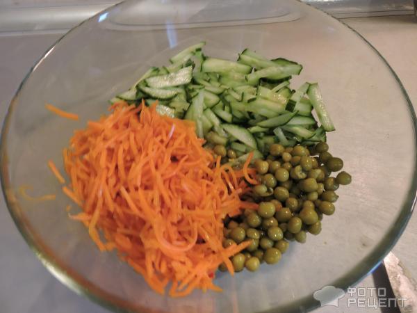 Рецепт приготовления салата с корейской морковкой и курицей