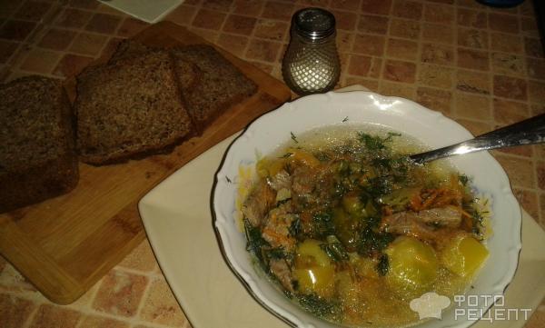 суп овощной с брокколи, мясом