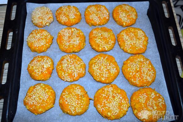Печенье Оранжевое с тыквой и морковью фото