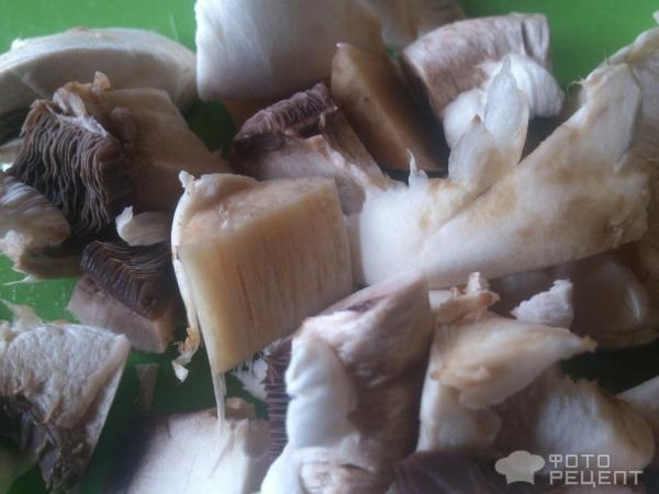 Макароны с грибами фото