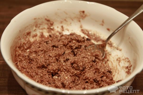 Шоколадно-медовое овсяное печенье фото