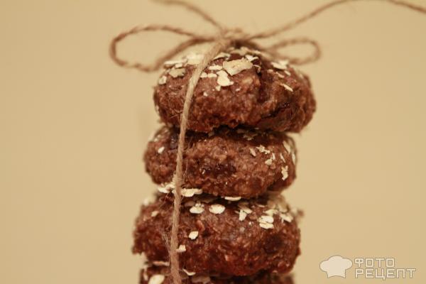 Шоколадно-медовое овсяное печенье фото