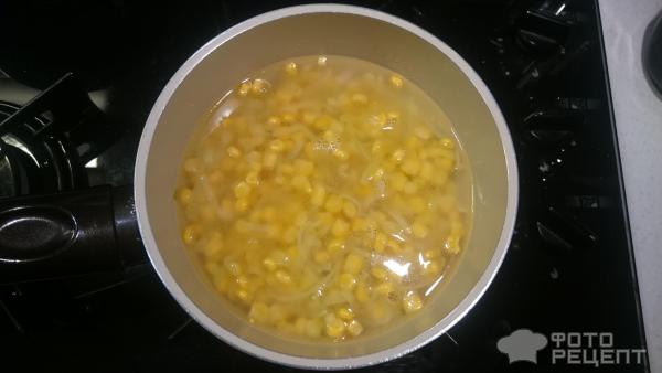 Постный кукурузный суп с шампиньонами фото