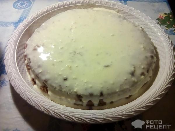 Торт бисквитный со сметанно-масляным кремом фото