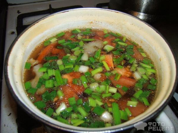 Постный суп с фасолью и грибами фото