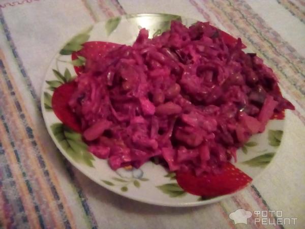 Салат из красной фасоли фото