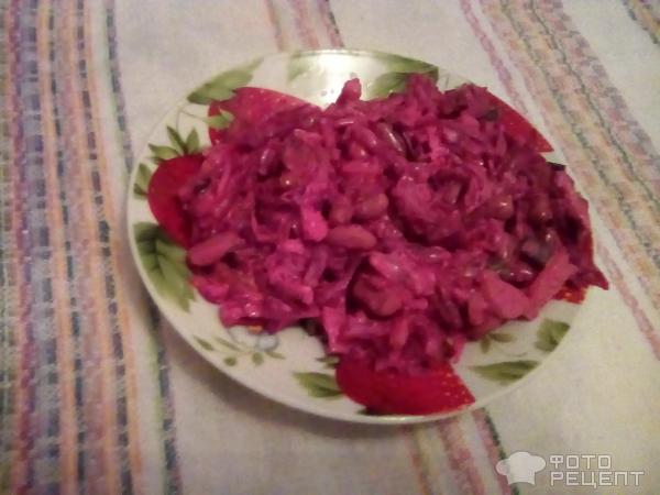 Салат из красной фасоли фото