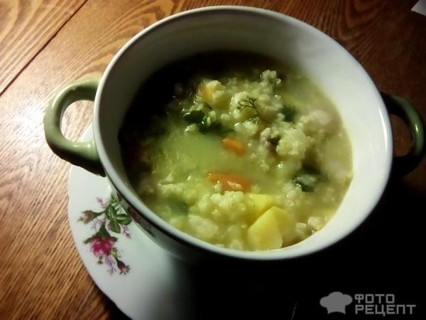 Суп Полевой с грибами, овощами и зеленью фото