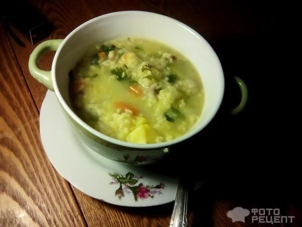 Суп Полевой с грибами, овощами и зеленью фото
