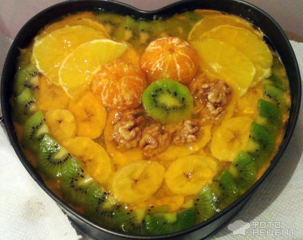 Апельсиновый кекс в виде сердца фото