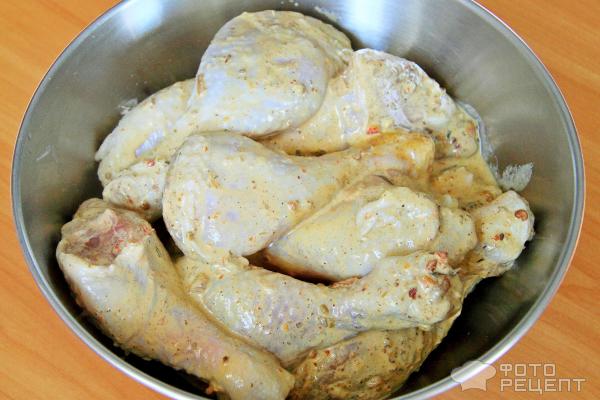 Запеченные куриные голени с гречкой фото