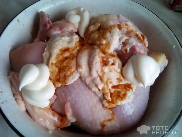 Курица в маринаде запеченная в духовке фото