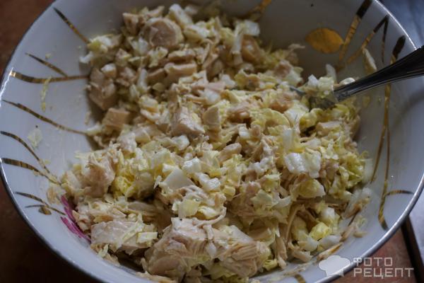 Рецепт: Салат из куриной грудки с соевым соусом - Просчитанный рецепт, подходит для диеты