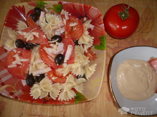 Салат с макаронами фото