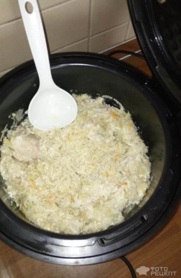 Куриные голени с капустой в мультиварке