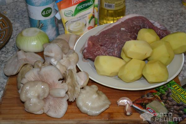 Свинина с грибами в сливочном соусе на сковороде: рецепт с фото пошагово
