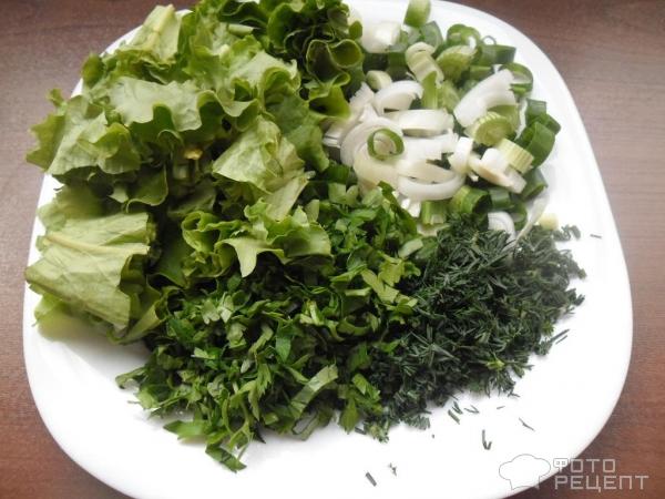 Зелень и лук для салата