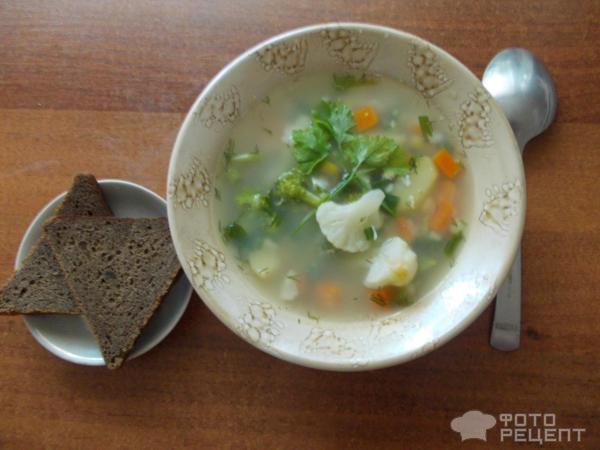 Легкий суп с плавленым сыром фото