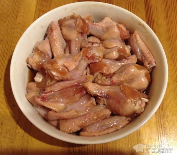 Куриные крылышки в соево-медовом соусе