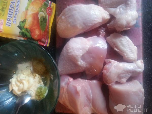 Картофель запеченный с курицей фото
